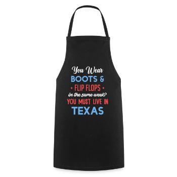 La météo texane change le design pour la fierté - Tablier de cuisine - noir - Devant - AI Model Male 185 dark (185cm)