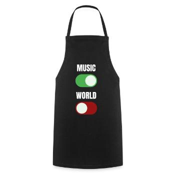 Music On World Off - Tablier de cuisine - noir - Devant - AI Model Male 185 dark (185cm)