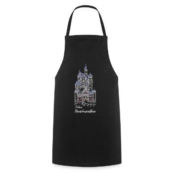Neuschwanstein Castle, Bavaria, Germany - Cooking Apron - black - Front - AI Model Male 185 dark (185cm)