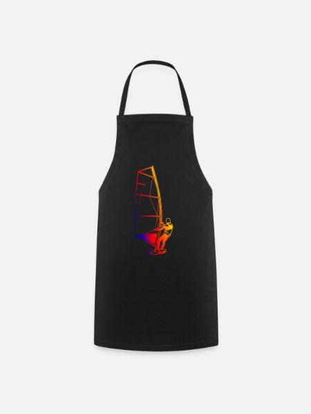 Windsurfer rétro - Tablier de cuisine - noir