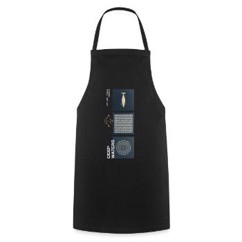 Deep Waters Trio - Cooking Apron - black - Front - AI Model Male 185 dark (185cm)