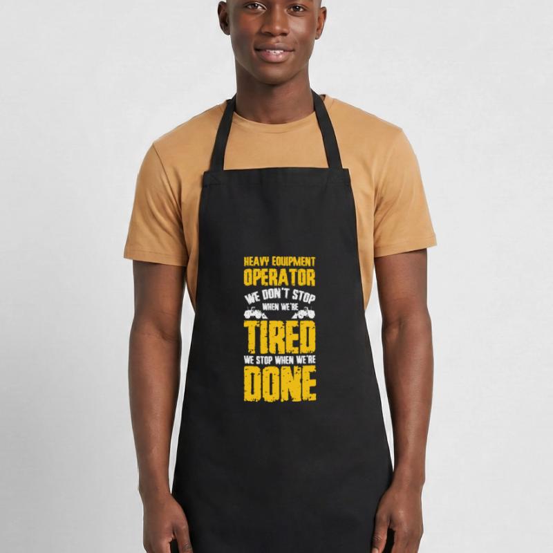 Construction machine operators, excavators, excavator operators, construction workers Cooking Apron