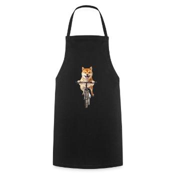 Shiba Inu - Kochschürze - Schwarz - Vorne - AI Model Male 185 dark (185cm)