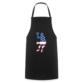 Sport Us Flag Field Lacrosse - Cooking Apron - black - Front - AI Model Male 185 dark (185cm)