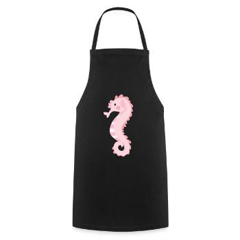 Seepferdchen - Kochschürze - Schwarz - Vorne - AI Model Male 185 dark (185cm)