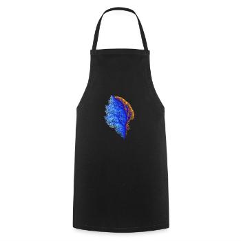 Fractal Tree #192 Mathematics Coral Julia Set - Cooking Apron - black - Front - AI Model Male 185 dark (185cm)