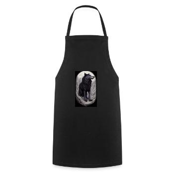 Loup-garou | Loup | Créatures mythiques | Monstres | Mystique - Tablier de cuisine - noir - Devant - AI Model Male 185 dark (185cm)
