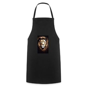 Leo | Animal | Predator | Roar | King | Africa - Cooking Apron - black - Front - AI Model Male 185 dark (185cm)