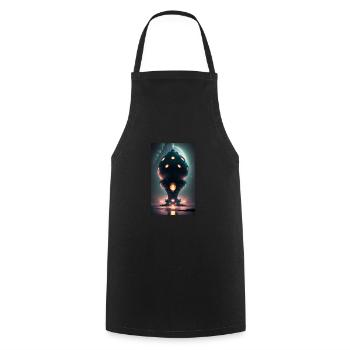 Extraterrestre | OVNI | Vaisseau spatial | PAU | étranger - Tablier de cuisine - noir - Devant - AI Model Male 185 dark (185cm)