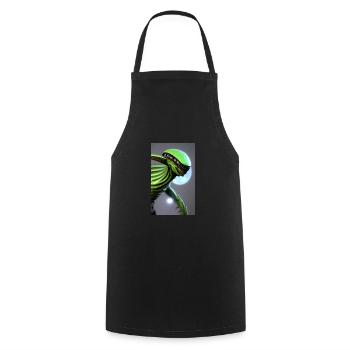 Extraterrestre | OVNI | Vaisseau spatial | PAU | étranger - Tablier de cuisine - noir - Devant - AI Model Male 185 dark (185cm)