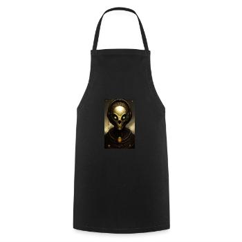 Extraterrestre | OVNI | Vaisseau spatial | PAU | étranger - Tablier de cuisine - noir - Devant - AI Model Male 185 dark (185cm)