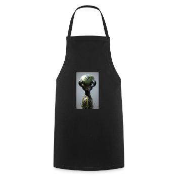 Extraterrestre | OVNI | Vaisseau spatial | PAU | étranger - Tablier de cuisine - noir - Devant - AI Model Male 185 dark (185cm)