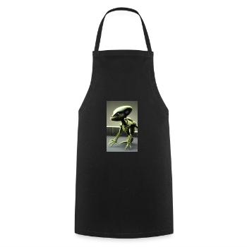 Extraterrestre | OVNI | Vaisseau spatial | PAU | étranger - Tablier de cuisine - noir - Devant - AI Model Male 185 dark (185cm)