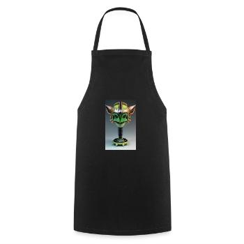 Alien | UFO | Spaceship | UAP | alien - Cooking Apron - black - Front - AI Model Male 185 dark (185cm)