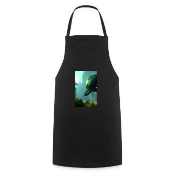 Extraterrestre | OVNI | Vaisseau spatial | PAU | étranger - Tablier de cuisine - noir - Devant - AI Model Male 185 dark (185cm)