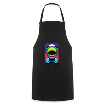 Alien | UFO | Spaceship | UAP | alien - Cooking Apron - black - Front - AI Model Male 185 dark (185cm)