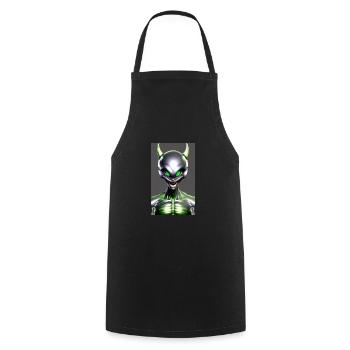 Extraterrestre | OVNI | Vaisseau spatial | PAU | étranger - Tablier de cuisine - noir - Devant - AI Model Male 185 dark (185cm)