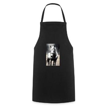 Cheval | Équitation | Animal | Monture | Coloré - Tablier de cuisine - noir - Devant - AI Model Male 185 dark (185cm)