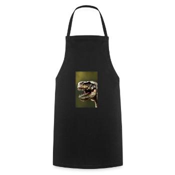 Dinosaurier | T-Rex | Tyrannosaurus - Kochschürze - Schwarz - Vorne - AI Model Male 185 dark (185cm)