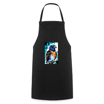 Aigle | Oiseaux | Liberté | Animaux - Tablier de cuisine - noir - Devant - AI Model Male 185 dark (185cm)