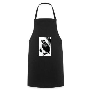 Aigle | Oiseaux | Liberté | Animaux - Tablier de cuisine - noir - Devant - AI Model Male 185 dark (185cm)