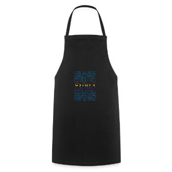 Year 2015 - Cooking Apron - black - Front - AI Model Male 185 dark (185cm)