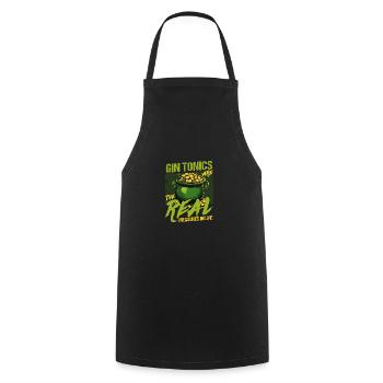 Fête de la Saint-Patrick : les gin tonics sont les vrais trésors - Tablier de cuisine - noir - Devant - AI Model Male 185 dark (185cm)