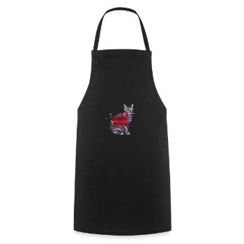 Kamala Für Das Patriotische Katzendesign Des - Kochschürze - Schwarz - Vorne - AI Model Male 185 dark (185cm)
