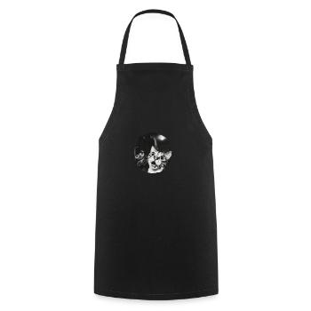 Double Surprised Cats In Vintage Black - Cooking Apron - black - Front - AI Model Male 185 dark (185cm)