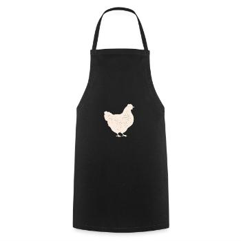 retro chicken - Cooking Apron - black - Front - AI Model Male 185 dark (185cm)