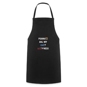 Sensibilisation à l’allergie aux arachides et aux noix - Tablier de cuisine - noir - Devant - AI Model Male 185 dark (185cm)