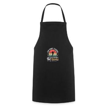 Professeur de claquettes comme les autres professeurs mais plus fort - Tablier de cuisine - noir - Devant - AI Model Male 185 dark (185cm)