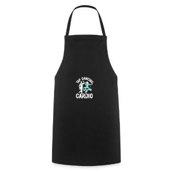 Tap Dancing Is My Cardio claquettes pour danseurs de claquettes - Tablier de cuisine - noir - Devant - AI Model Male 185 dark (185cm)