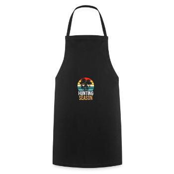 Hunting Season Mushroom Hunting for Mushroom Pickers - Cooking Apron - black - Front - AI Model Male 185 dark (185cm)