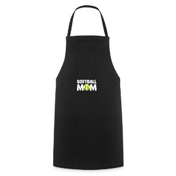 Softball Mom pour les mamans joueuses de softball - Tablier de cuisine - noir - Devant - AI Model Male 185 dark (185cm)