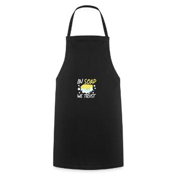 In Soap We Trust Soap Making Soap Making - Cooking Apron - black - Front - AI Model Male 185 dark (185cm)