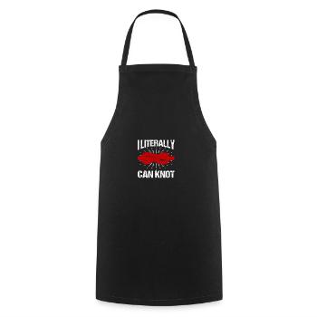 Je peux littéralement faire des nœuds Camping Randonnée Hommes Femmes - Tablier de cuisine - noir - Devant - AI Model Male 185 dark (185cm)