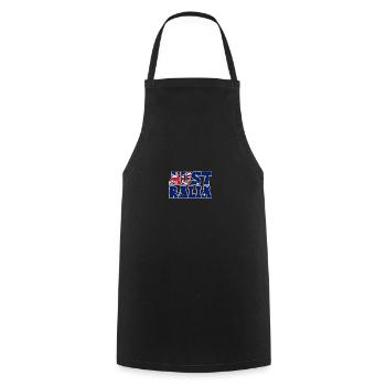 Drapeau de l’Australie Lettrage Hommes Femmes - Tablier de cuisine - noir - Devant - AI Model Male 185 dark (185cm)