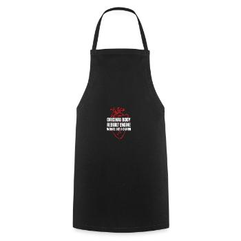 Original Body Rebuilt Engine Heart Disease - Cooking Apron - black - Front - AI Model Male 185 dark (185cm)