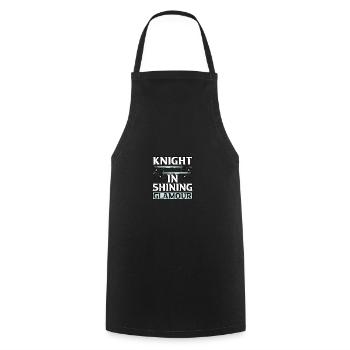Knight In Shining Glamour Medieval Feast - Cooking Apron - black - Front - AI Model Male 185 dark (185cm)