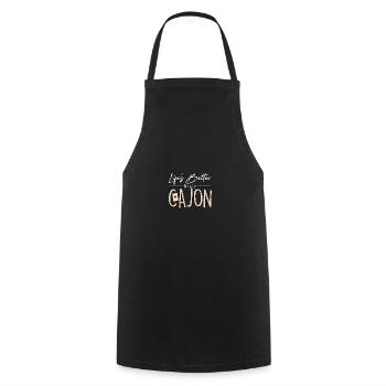 Life's Better Behind A Cajon Kachon - Cooking Apron - black - Front - AI Model Male 185 dark (185cm)