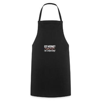 Vous avez des vers ? Compostez-vous ! Vermiculture Élevage de vers - Tablier de cuisine - noir - Devant - AI Model Male 185 dark (185cm)