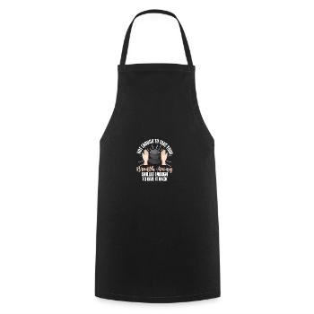 Hot Enough To Take Your Breath For - Cooking Apron - black - Front - AI Model Male 185 dark (185cm)