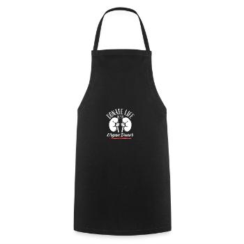 Donate Life Be An Organ Donor Organ Donation - Cooking Apron - black - Front - AI Model Male 185 dark (185cm)