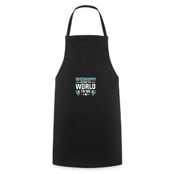 La géographie signifie le monde pour moi Géographie - Tablier de cuisine - noir - Devant - AI Model Male 185 dark (185cm)