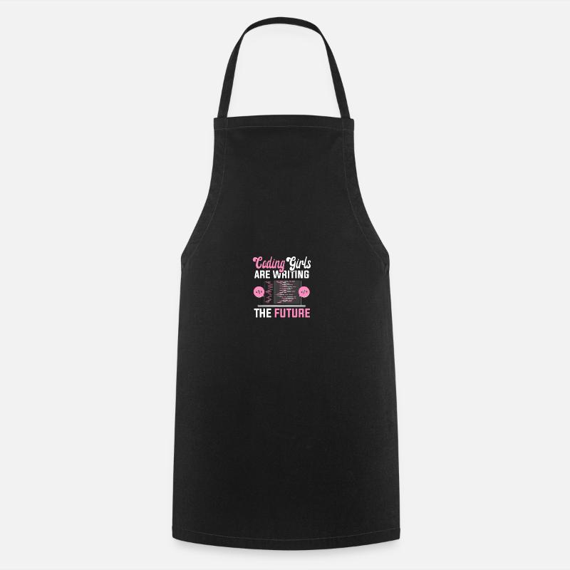 Coding Girls Write The Future For - Cooking Apron - black