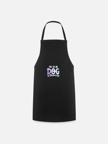 70 Jahre I'm 10 In Dog Years Für Hundehalter - Kochschürze - Schwarz