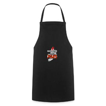 Out Of The Way Koi Pond Japanese Koi Carp - Cooking Apron - black - Front - AI Model Male 185 dark (185cm)