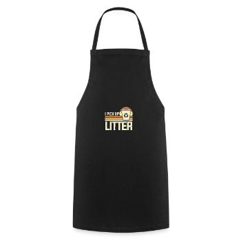 I Pick Up Litter Umweltschutz Recycling - Kochschürze - Schwarz - Vorne - AI Model Male 185 dark (185cm)