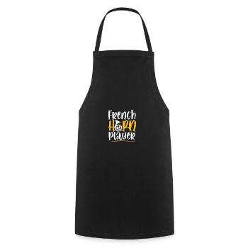French Horn Player French Horn for Musicians - Cooking Apron - black - Front - AI Model Male 185 dark (185cm)